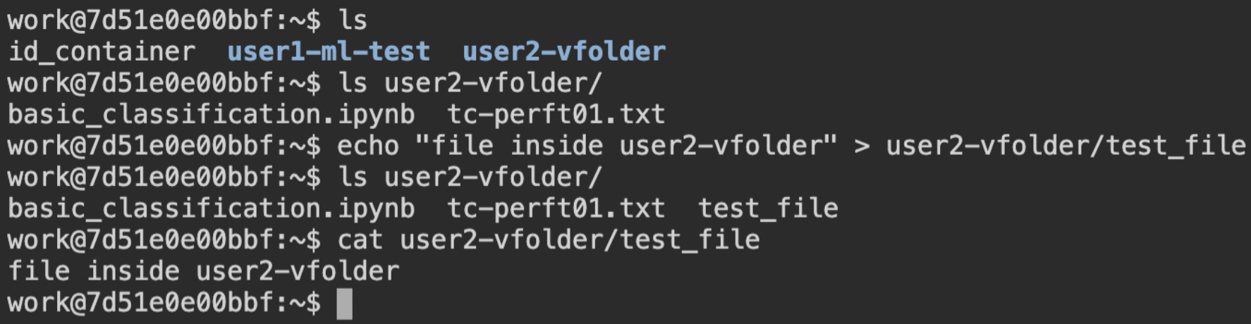 Mounted folders in terminal