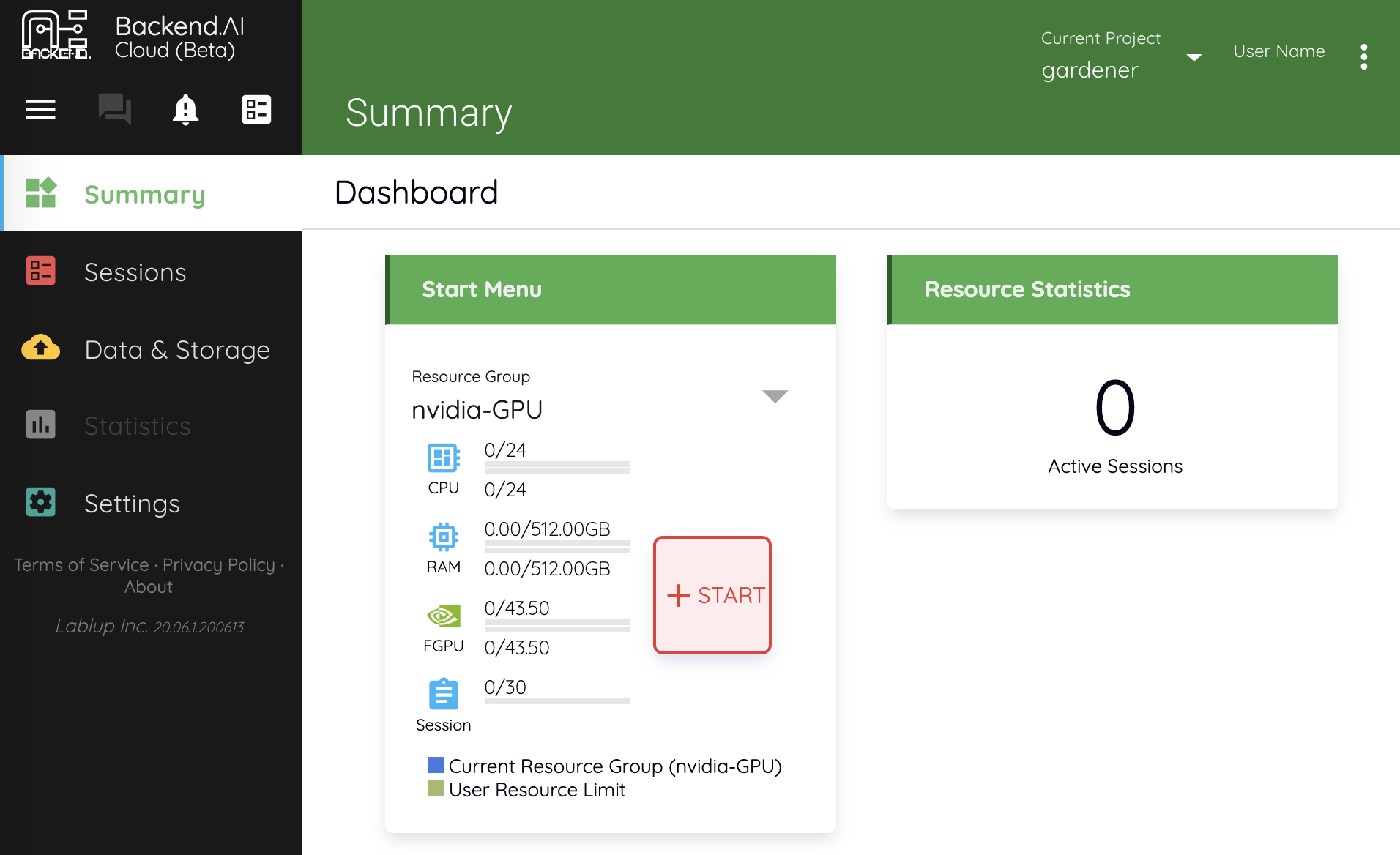 Summary page