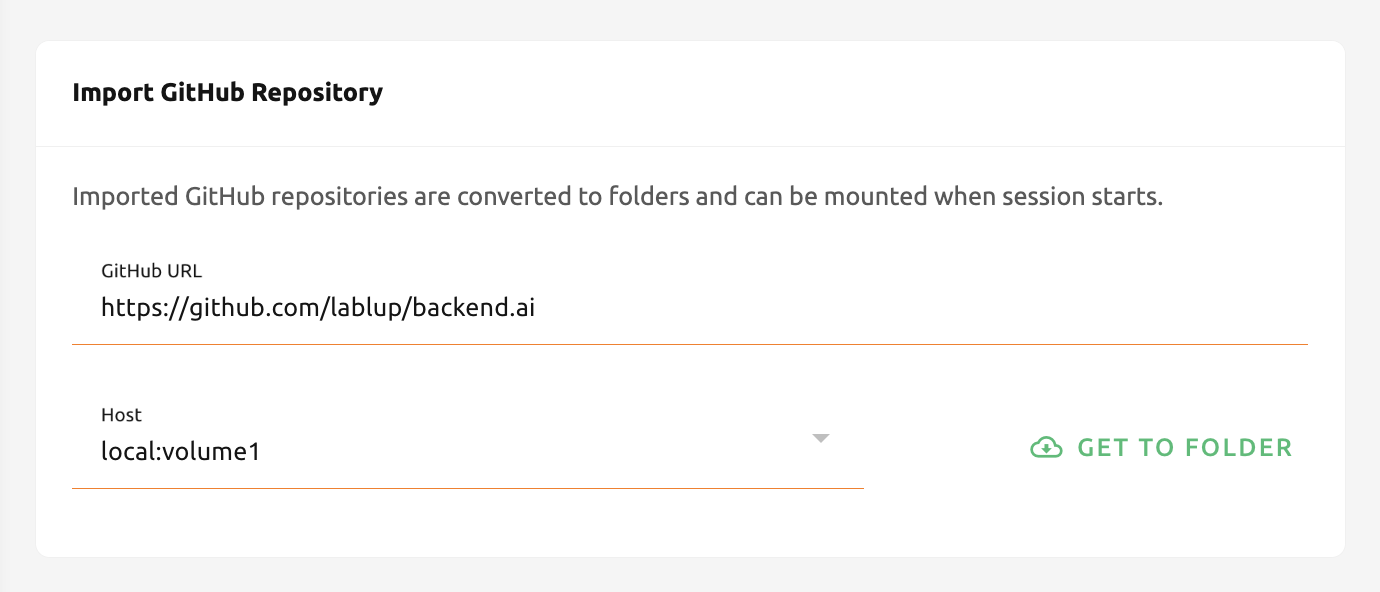 Import GitHub repository