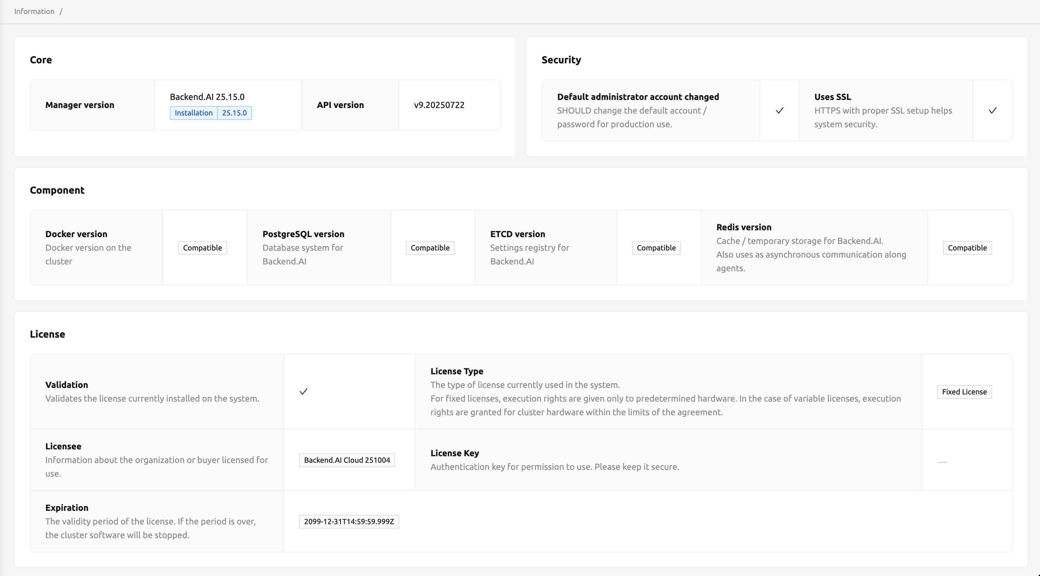 Information page